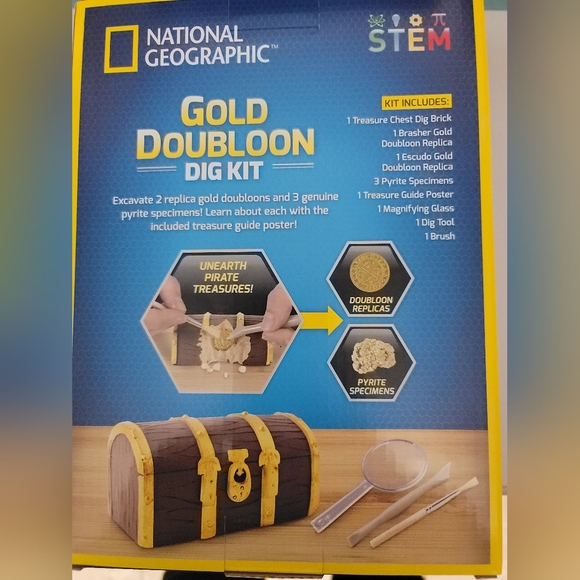 National Geographic Gold Doubloon Dig Kit & Dino Egg Kit - Picture 2 of 4